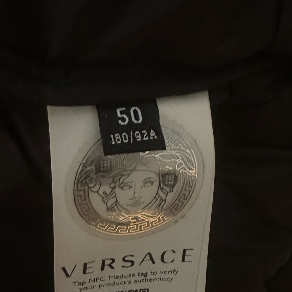 Versace Black Down Greca Puffer Jacket - image 5